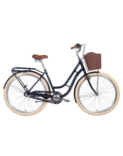 Велосипед Dorozhnik CORAL 28" малахітовий 19"  2021 з багажником і корзиною (планет.)