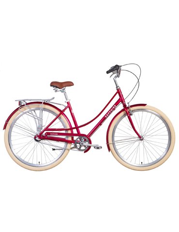 Велосипед Dorozhnik SAPPHIRE 28" червоний 19" 2021 з багажником (планет.)