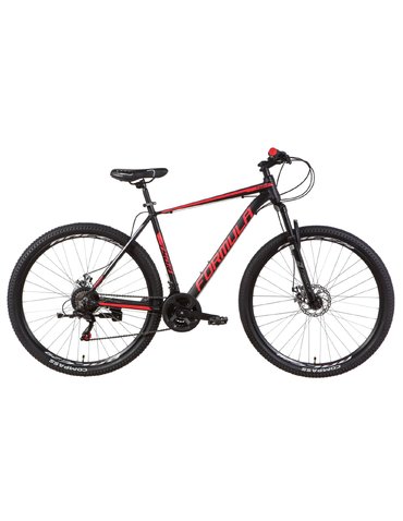 Велосипед 29" Formula THOR 1.0 AM DD 21" чорно-червоний із сірим