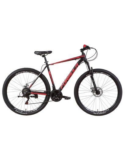 Велосипед 29" Formula THOR 1.0 AM DD 21" чорно-червоний із сірим