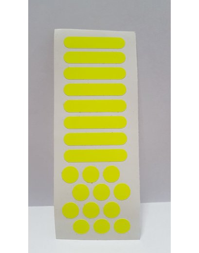 Яскраві наліпки ONRIDE на шолом неоново-жовтий