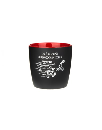 Чашка ONRIDE Мій Перший Пережний Фініш деколь чорний/червоний