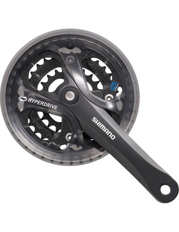 Шатуни Shimano FC-M361 175мм, захист зірок 42X32X22 Чорний