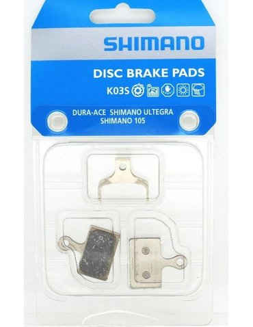 Гальмівні колодки дискові Shimano K03S XTR/XT/DURA-ACE/ULTEGRA/105/TIAGRA/GRX resin (organic)