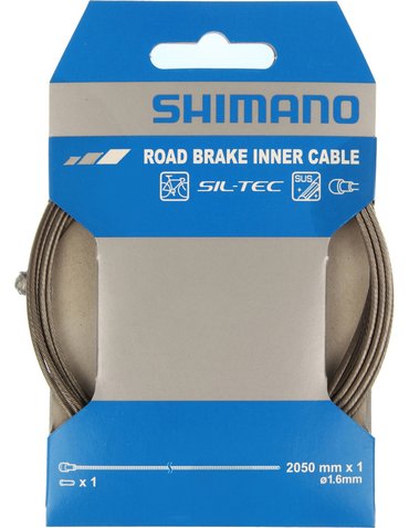 Трос гальмівний Shimano шосе 2050x1.6мм нержавійка з SIL-TEC