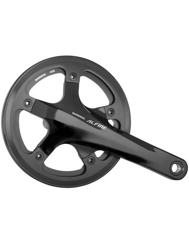 Шатуны Shimano FC-S501 ALFINE, інтегрована вісь, 170мм, 42Т/подв.захист зірки, з компонент. каретки
