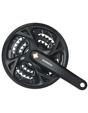 Шатуни Shimano FC-M371-3, 175мм, 44X32X22, захист зірок, з болтами
