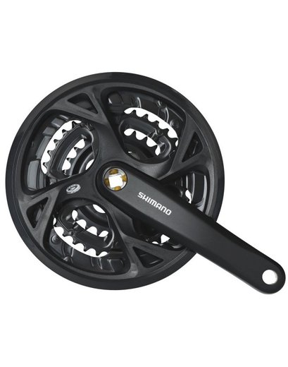 Шатуни Shimano FC-M371-3, 175мм, 48X36X26T, захист зірок, з болтами