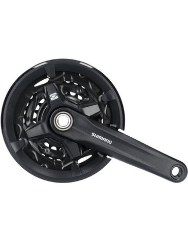 Шатуни Shimano FC-MT210-3, 175мм, 40X30X22, інтегрована вісь, захист зірок, без каретки