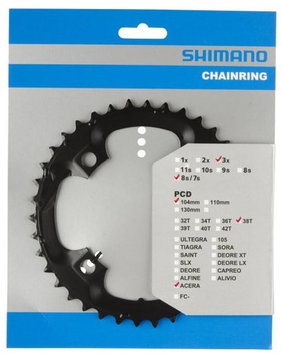 Зірка шатунів Shimano Acera FC-M361 38T чорний