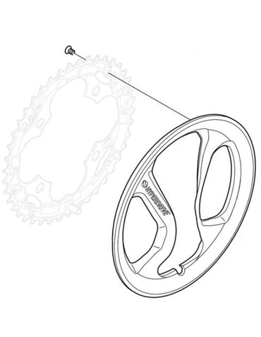 Захист зірки шатунів Shimano 42 зуб. Acera FC-M361