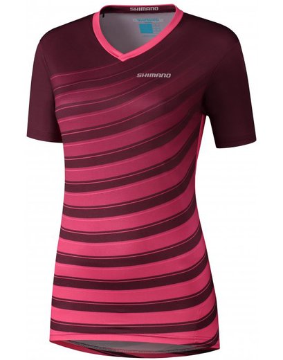 Велоджерсі жіноче Shimano SAIKO, пурпурово-рожеве Розмір M