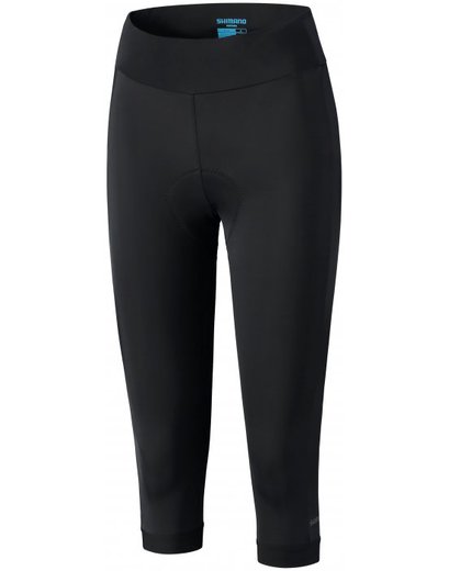 Велобриджі жіночі Shimano 3/4 без лямок, чорні S