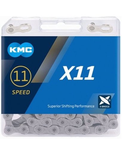 Ланцюг KMC X11 Silver, 11-ск., 114 лінк., + замок