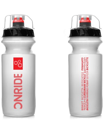 Фляга ONRIDE Ram 600 мл. прозора червона з ковпачком