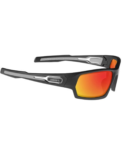 Окуляри ONRIDE Point 20 матовий чорний/сірий з лінзами Revo Red (17%)