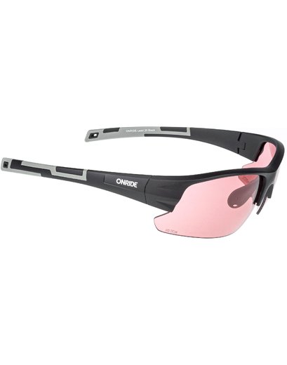 Окуляри ONRIDE Lead 30 матово чорні з лінзами HD pink (37%)