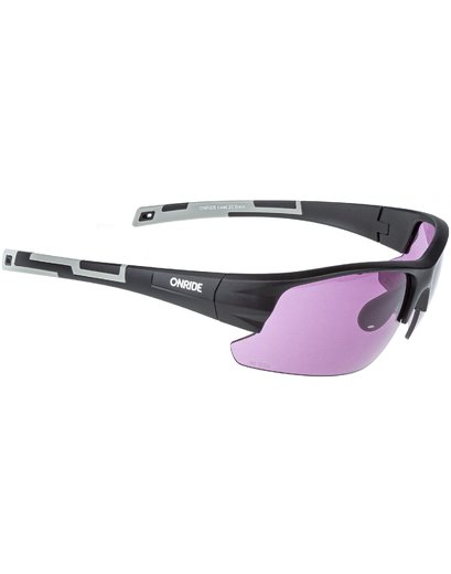 Окуляри ONRIDE Lead 30 матово чорні з лінзами HD purple (19%)