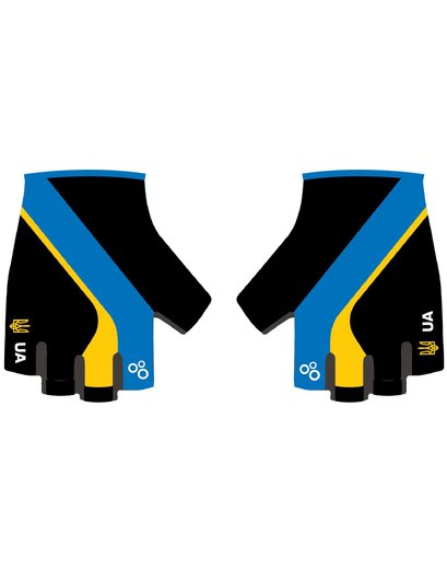 Рукавички ONRIDE Catch 20 UA колір чорний/синій/жовтий Розмір XXL