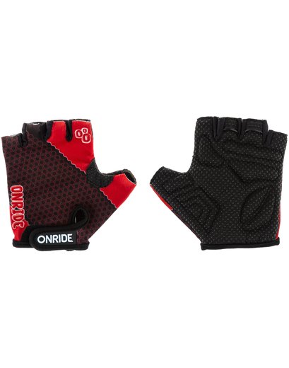 Рукавички дитячі ONRIDE Gem чорний-червоний Розмір 11-12