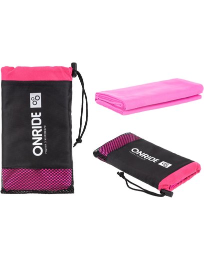 Рушник з мікрофібри ONRIDE Wipe 10 (120х60 см) рожевий у чохлі