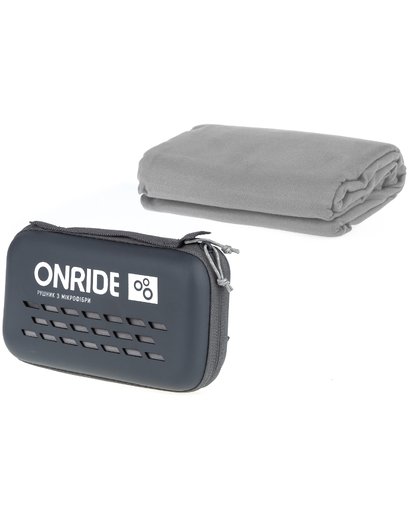 Рушник з мікрофібри ONRIDE Wipe 20 (120х60 см) сірий у кейсі