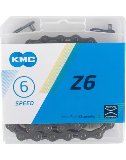Ланцюг KMC Z6 6-speed 114 links grey + замок