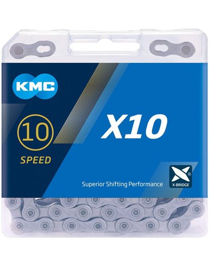 Ланцюг KMC X10 10-speed 114 links grey + замок