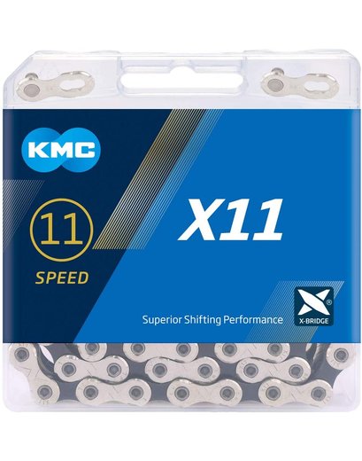 Ланцюг KMC X11 11-speed 118 links silver/black + замок