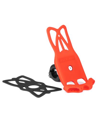 Тримач гаджета GUB P8 на кермо силіконовий з алюмінієвою основою, червоний