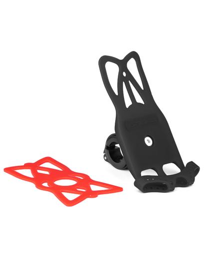 Тримач гаджета GUB P8 на кермо силіконовий з алюмінієвою основою, чорний