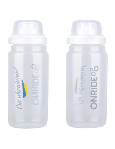 Фляга ONRIDE Elite Fly UA 550 мл прозора, з ковпачком
