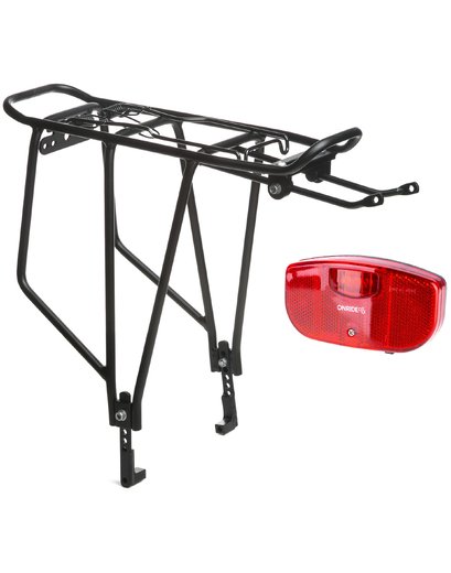 Багажник ONRIDE Cargo 26˝-29˝ для дискових гальм чорний із заднім світлом Caravan