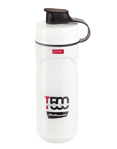 Термофляга POLISPORT T500, термо 500мл/звичайна 650мл, білий/червоний