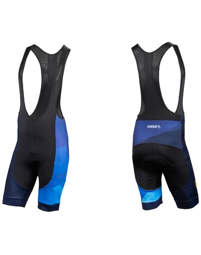 Велотруси з лямками ONRIDE Pro Crystal black/blue L