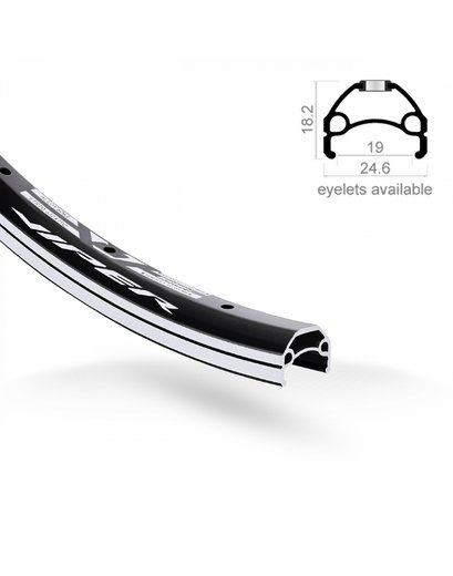 Обід 29" Rodi VIPER 19 (622x19 mm) 36H пістонований, V-Br, black