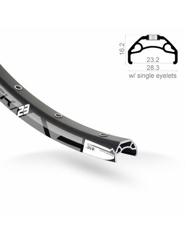 Обід 29" Rodi BLACKROCK 23 (622x23 mm) 32H пістонований, Disc, black