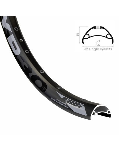 Обід 27.5" Rodi TRYP30 EVO (584x30 mm) 32H пістонований, Disc, безкамерний, black