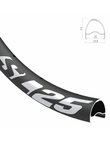 Обід 29" BlackJack SL 25 ASY (622x25 mm) 28H асиметричний, Disc, безкамерний, black (анодований)