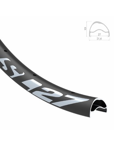 Обід 29" BlackJack SL 27 ASY (622x27 mm) 28H асиметричний, Disc, безкамерний, black (анодований)