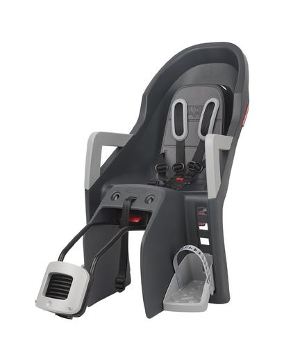 Дитяче велокрісло заднє POLISPORT Guppy Maxi+ RS (9-22 кг) grey