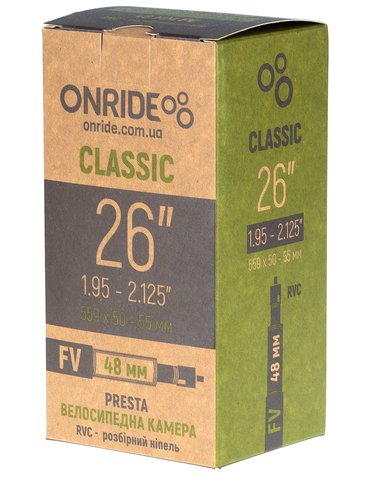 Камера ONRIDE Classic 26"x1.95-2.125" FV 48 RVC