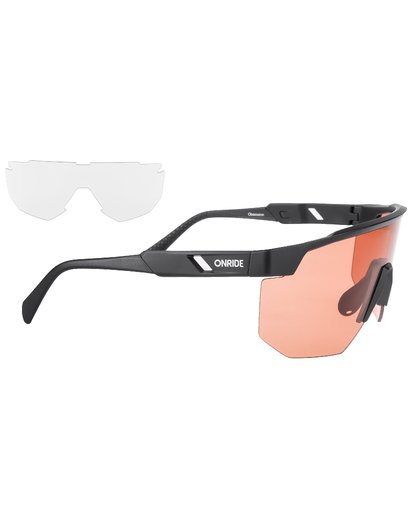 Окуляри ONRIDE Obsession матово чорні з лінзами orange (51%); прозорі (100%)