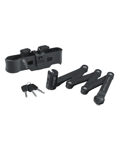 Замок фолдінговий під ключ KLS Fold 50 black 5х780 мм