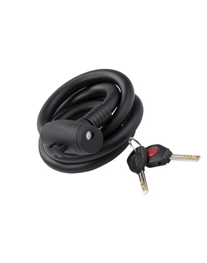 Замок трос під ключ KLS Hardcoil 15х1800мм black