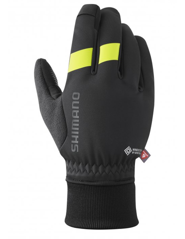 Велорукавиці Shimano Windstopper Primaloft black-yellow M