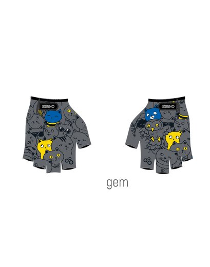Рукавички дитячі ONRIDE Gem Котики blue/yellow 3-4 роки