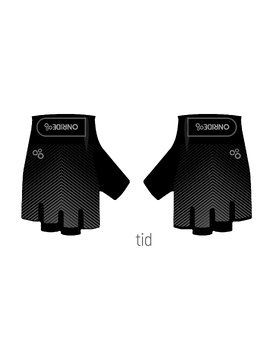 Рукавички ONRIDE TID 20 UA смужки, поролонові подушечки, колір чорний/сірий розмір L
