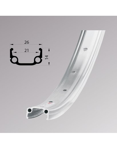 Обід 26'' Remerx RMX 21 (559x21 mm) одностінний V-Br 36H AV grey