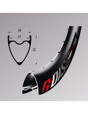 Обід 28'' Remerx G-DISC RX 5022 (622x22 mm) 24H FV black